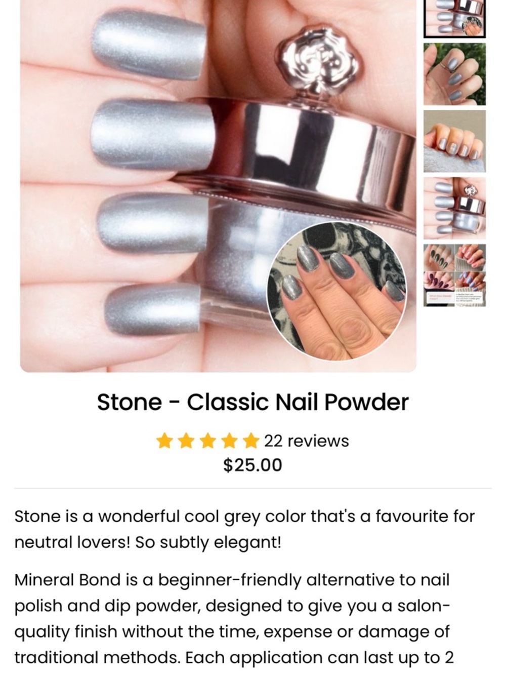 Stone Classic Nail Powder - Sistaco